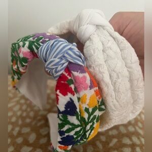 Mi Golandrina Mexico Embroidered Headband White on White